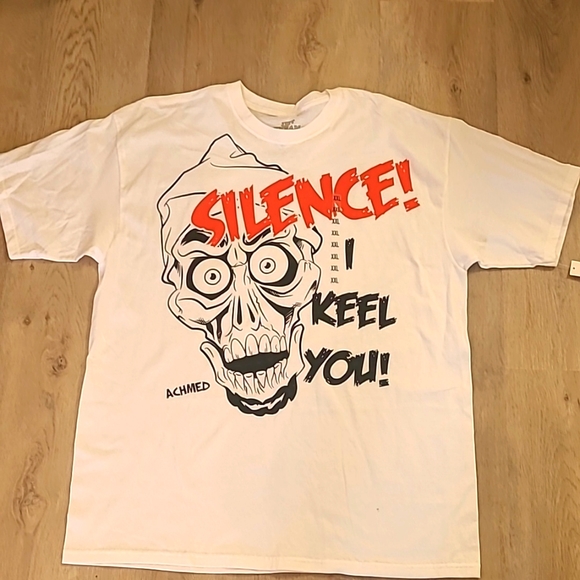 Mens Jeff Dunham Shirt Size Medium White Silence I Keel You Comedy Funny XL - Picture 1 of 2